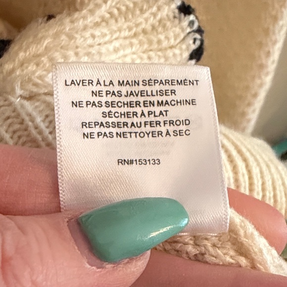 Stellah Ivory Sweater with Black Ruffle Accents - Picture 7 of 8